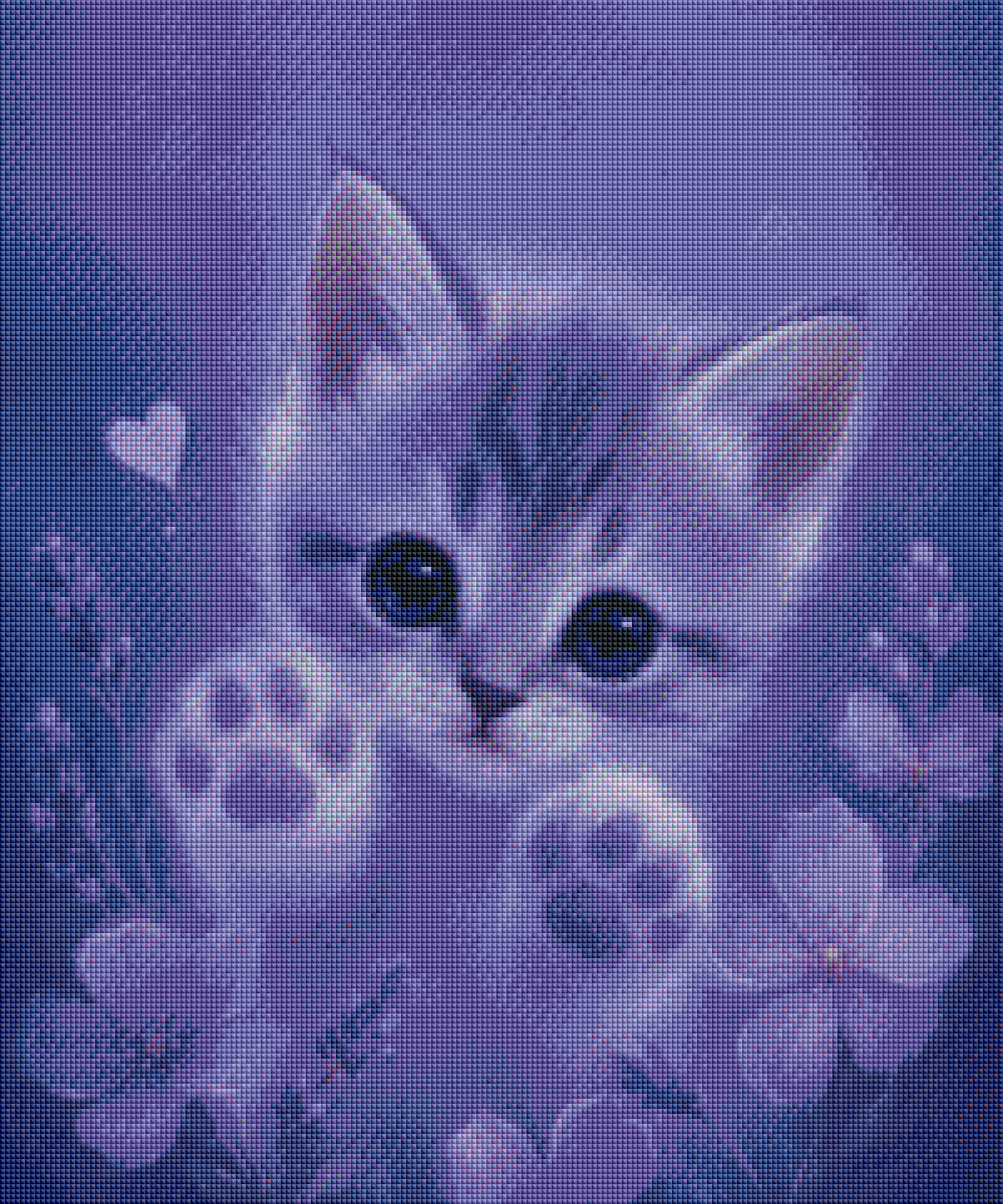 Lavendelpfötchen - Diamond Painting Kit - Artwork by tiki_DIAMONDS.ai 50x60 cm (eckige Steine)