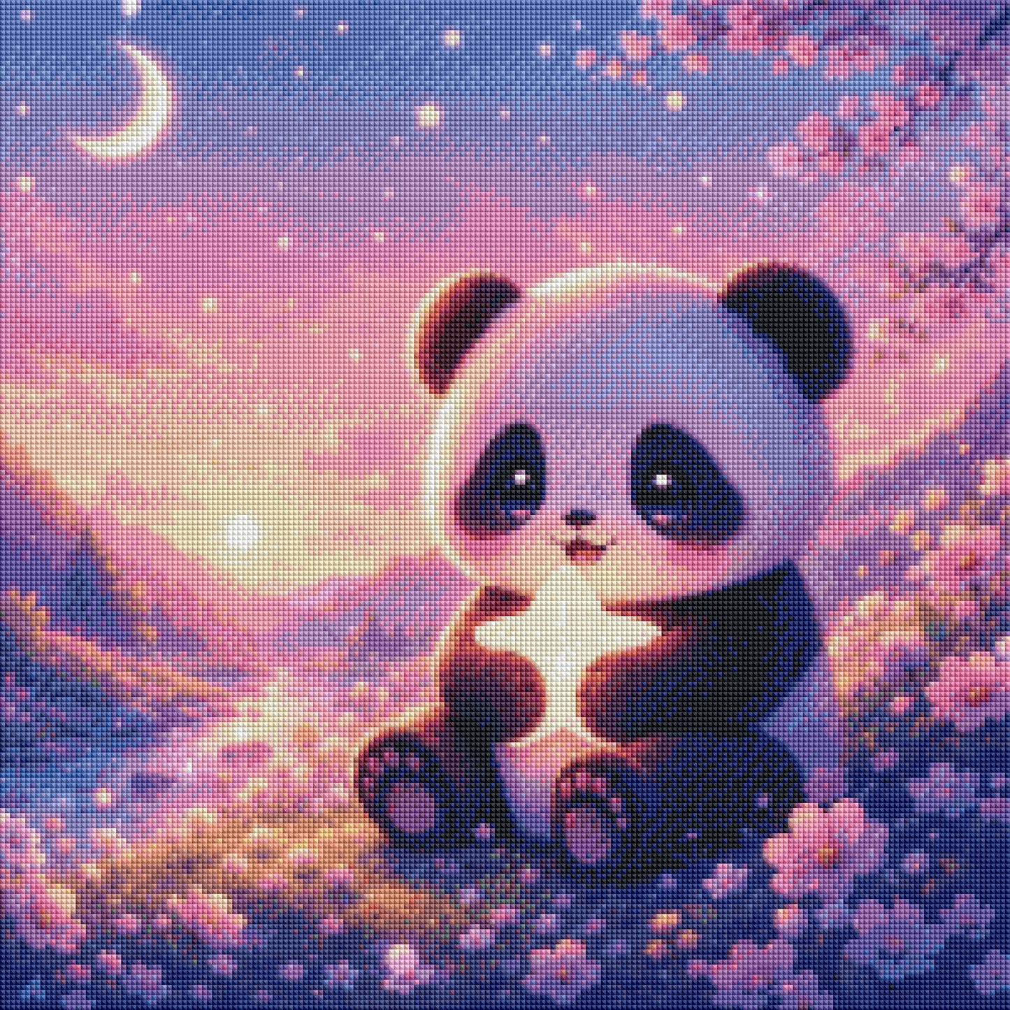 Kleiner Sternenpanda - Diamond Painting Kit - Artwork by tiki_DIAMONDS.ai