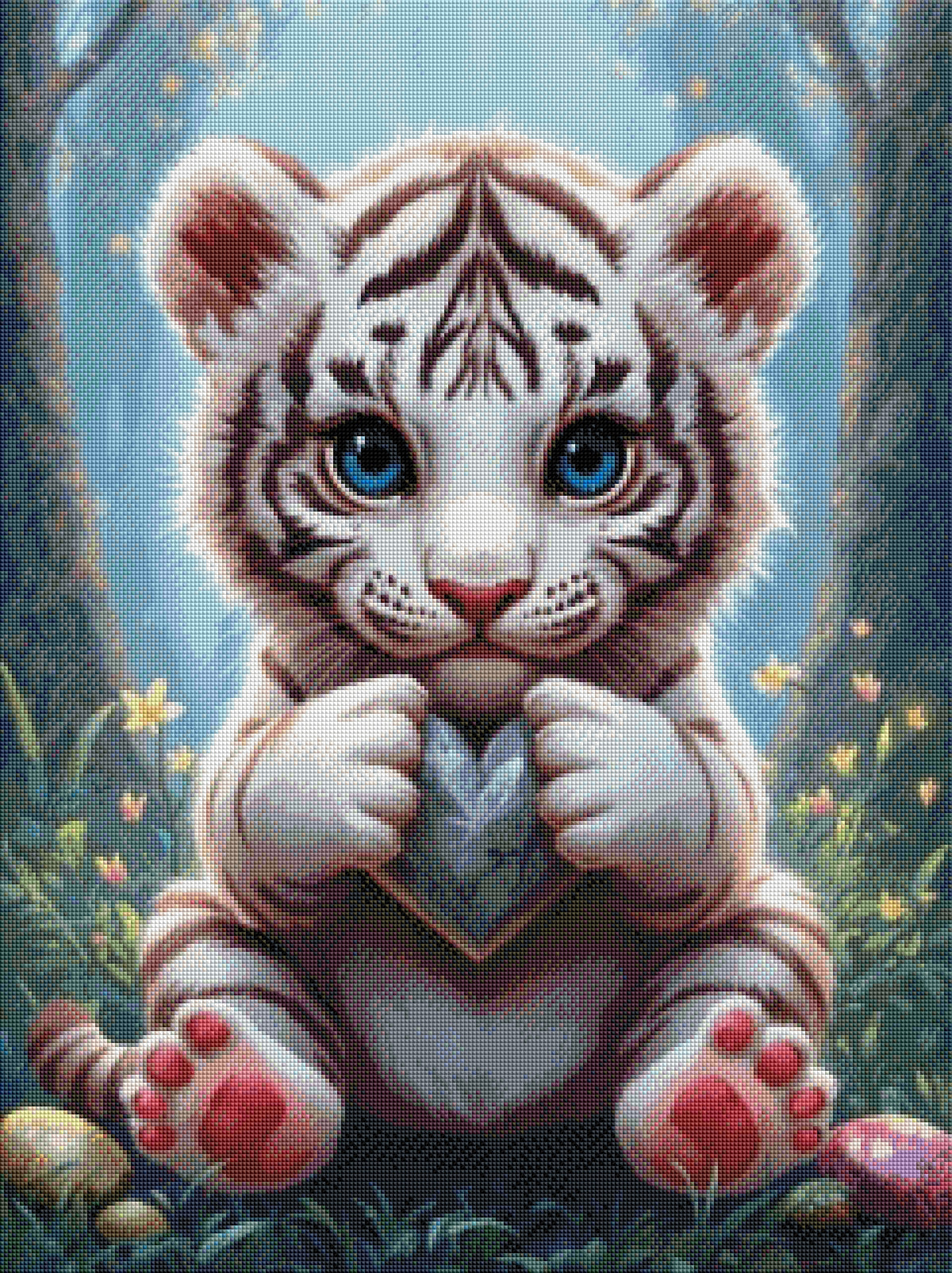 Tigerliebe β Diamond Painting 60 Γ 80 cm Rendering