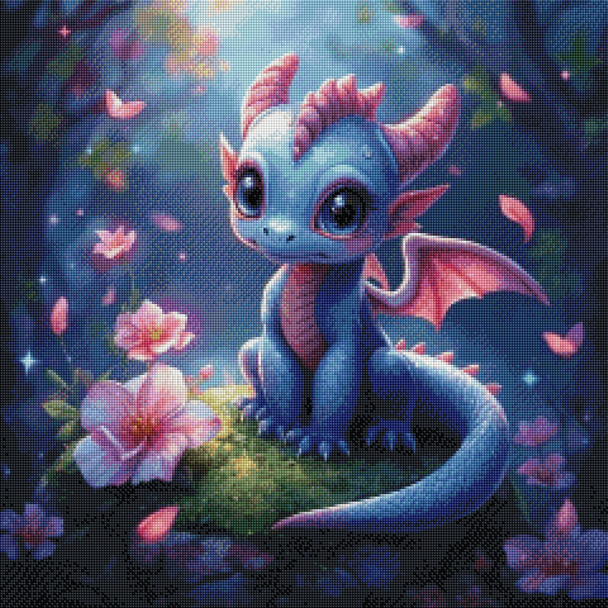 Drache Mira β Diamond Painting 60 Γ 60 cm Render