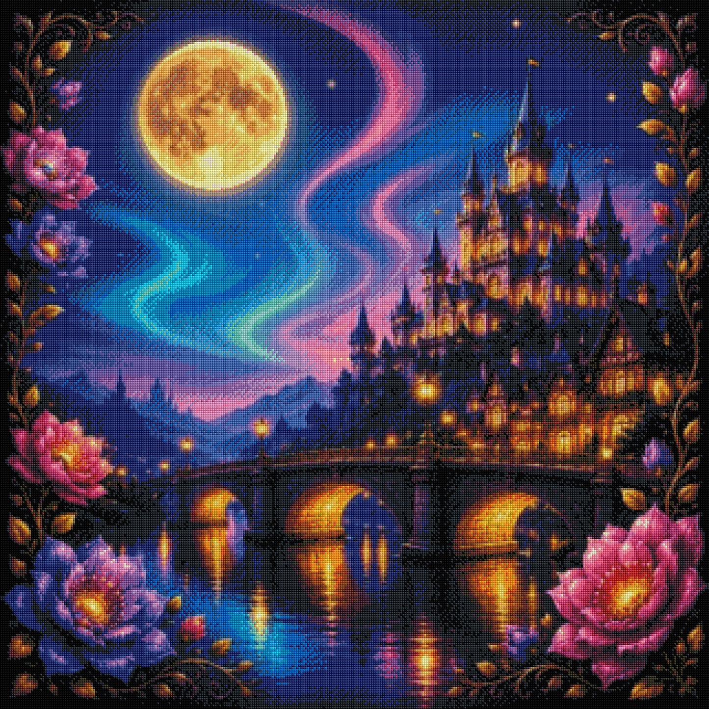 Die Stadt der tausend Lichter - Diamond Painting Kit - Artwork by SK Moments