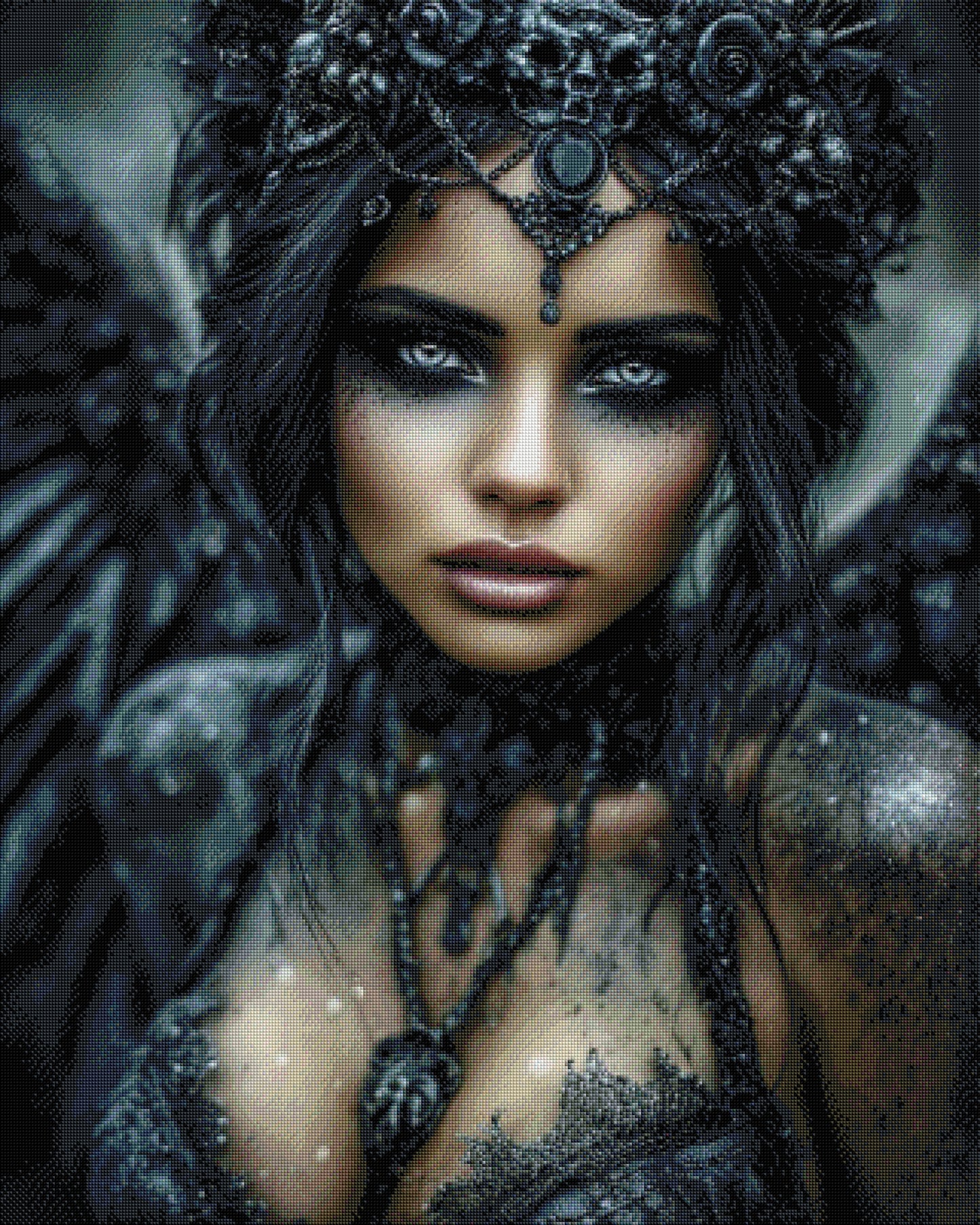 Obsidian Queen - Diamond Painting Kit - Artwork by Ray Spark