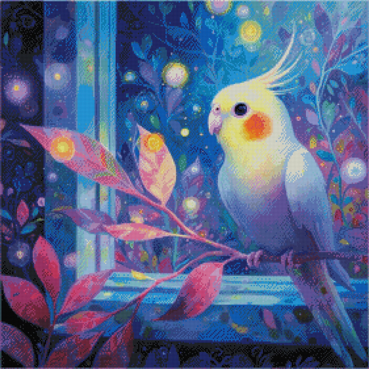 Der kleine Sternensänger - Diamond Painting Kit - Artwork by shiny_unicorn.ai 70x70cm (eckige Steine)