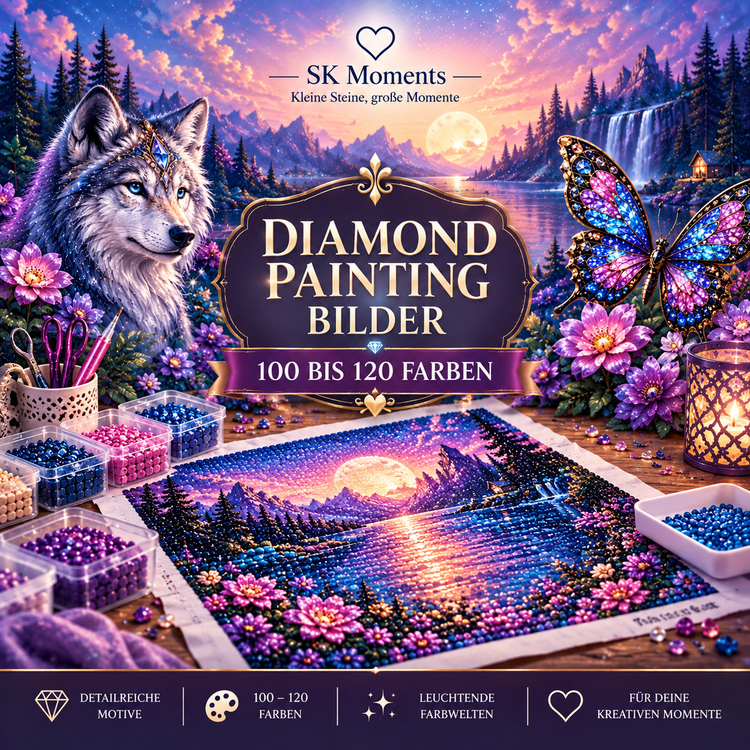 Diamond Painting Bilder mit 100-120 Farben