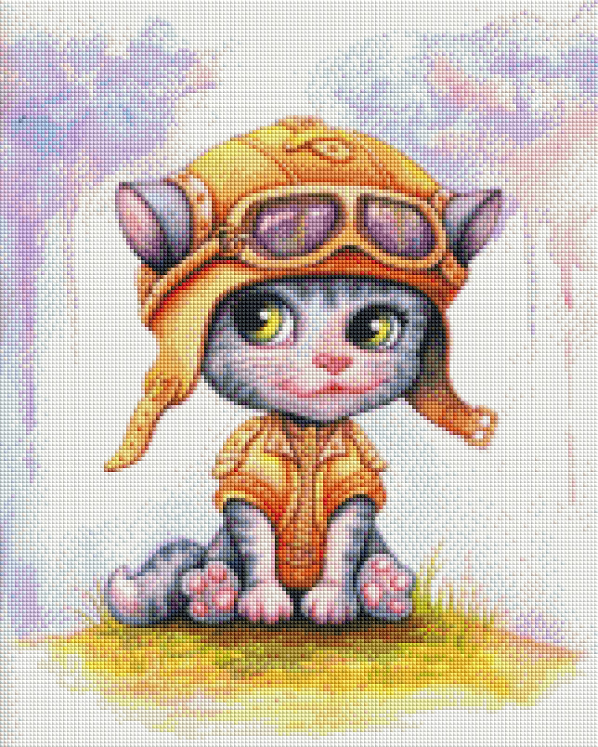 Fliegerkatze – Julia Spiri | Diamond Painting 40 × 50 cm