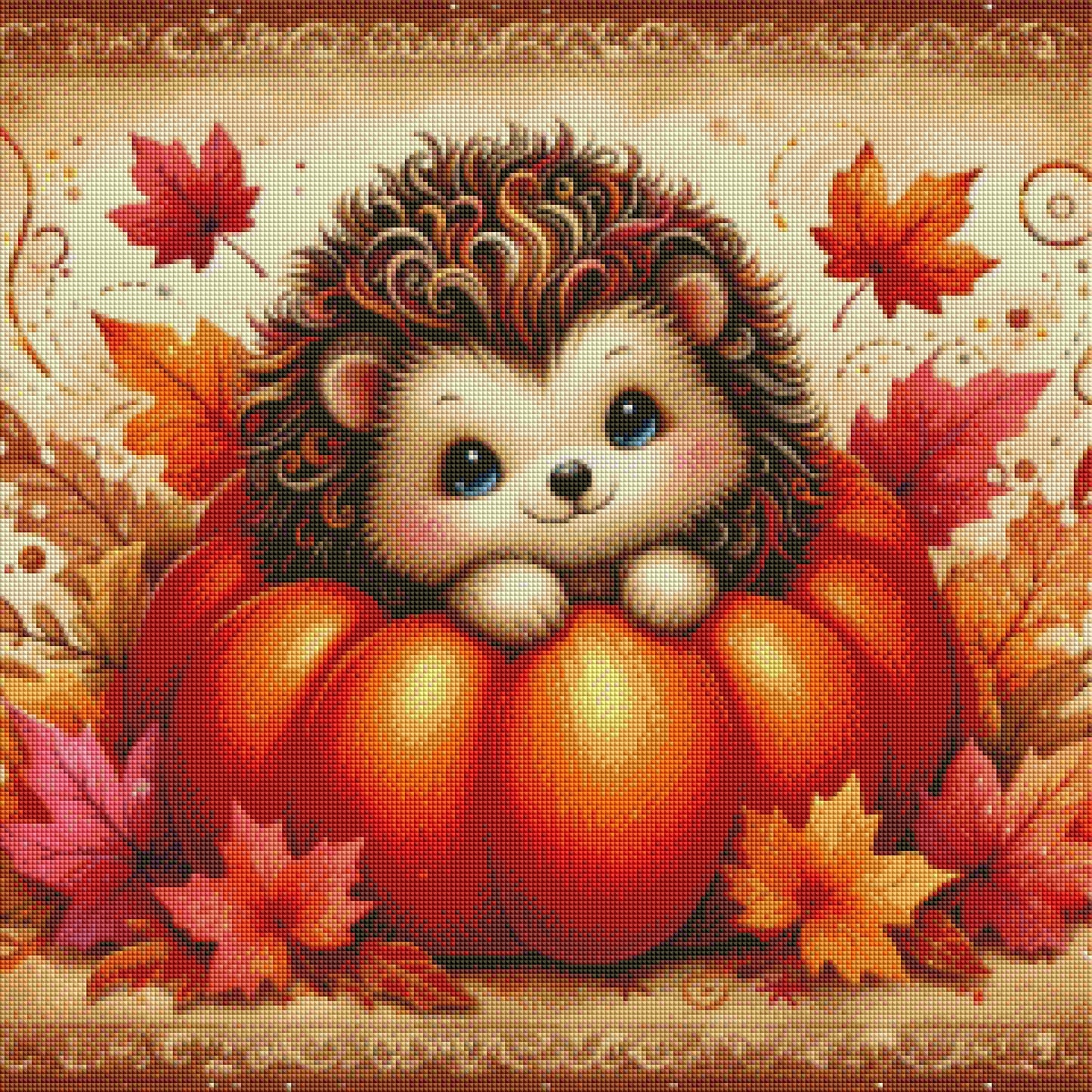 Kleiner Herbstschatz  - Diamond Painting Kit - AI Artwork by Glitzerkrümel 60x60cm (eckige Steine)