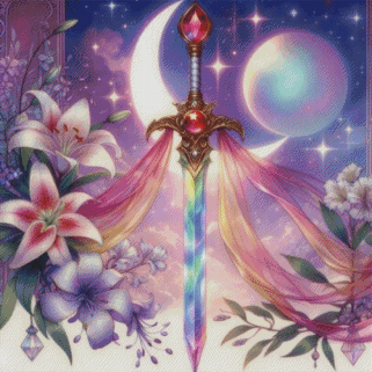 Mondblütenklinge - Diamond Painting Kit - Artwork by saroux_draw