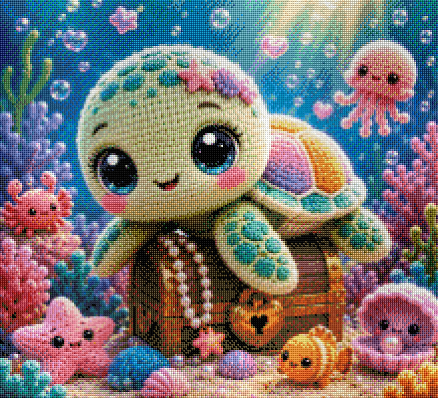 Die kleine Schatzsucherin  - Diamond Painting Kit | 55*50 cm | 68 DMC-Farben | Artwork by Glitzerkrümel