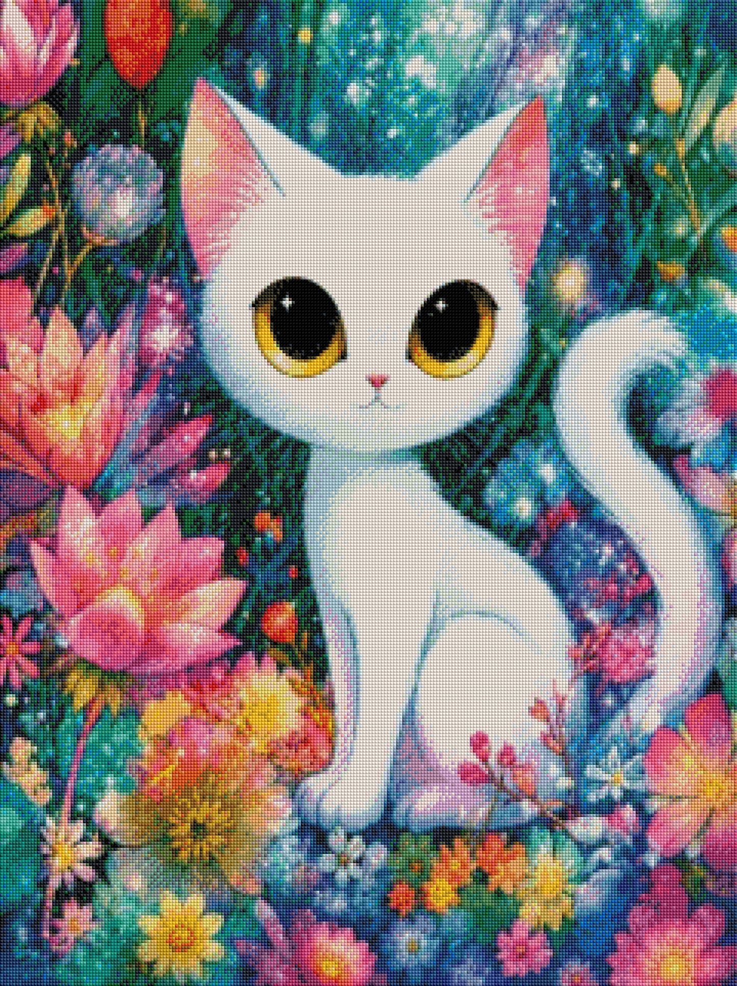 Sternenkatze Lumi - Diamond Painting Kit - Artwork by shiny_unicorn.ai