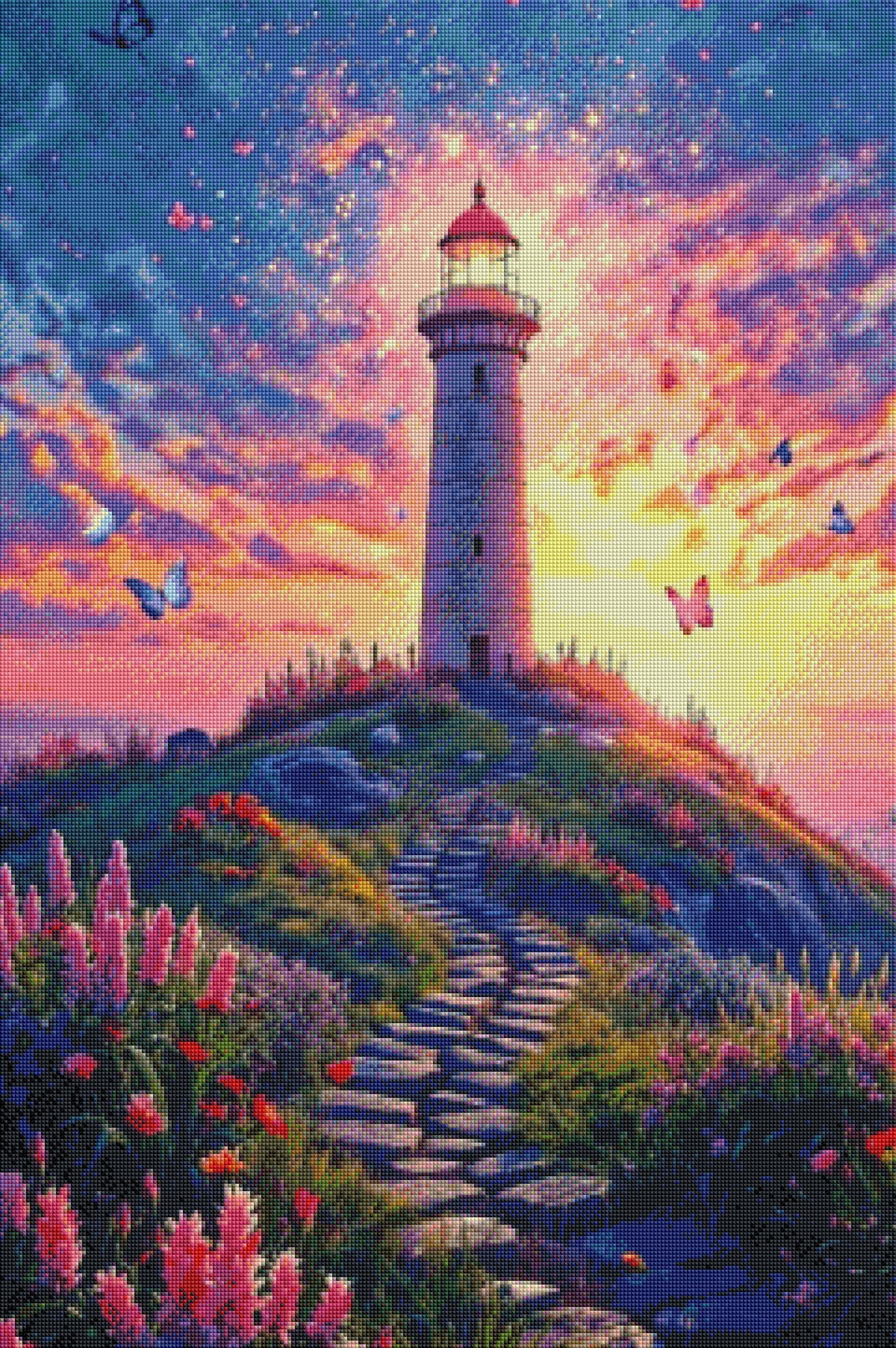 Weg des Lichts - Diamond Painting Kit | 60*90 cm | 100 DMC-Farben | Artwork by Tina Diamonds