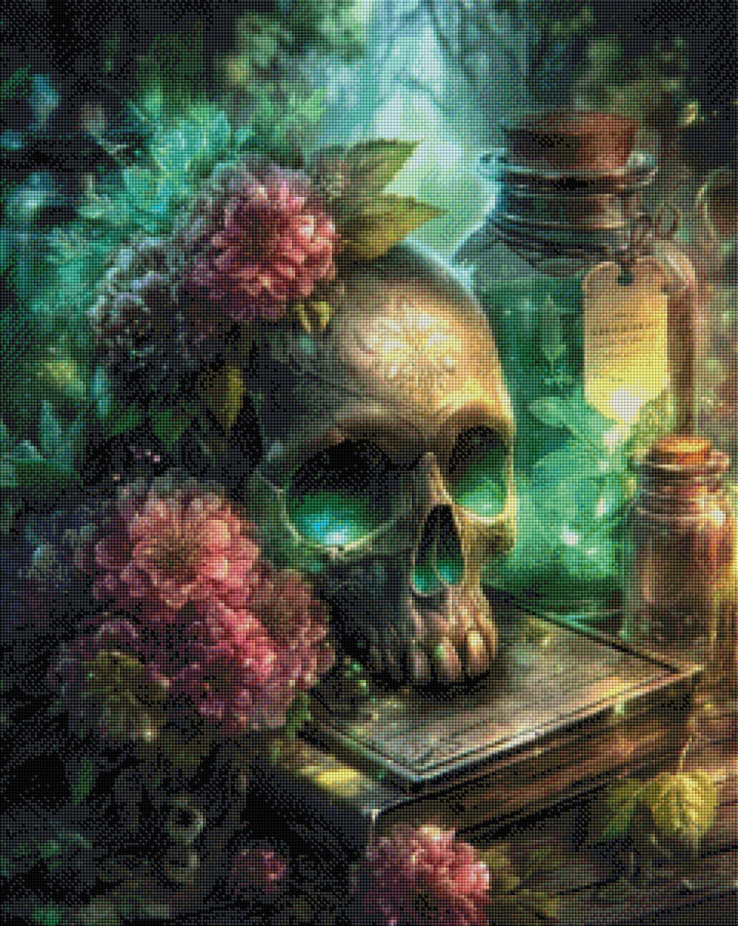 Flora Mortis  - Diamond Painting Kit | 60*75 cm | 120 DMC-Farben | Artwork by Anny_Ai