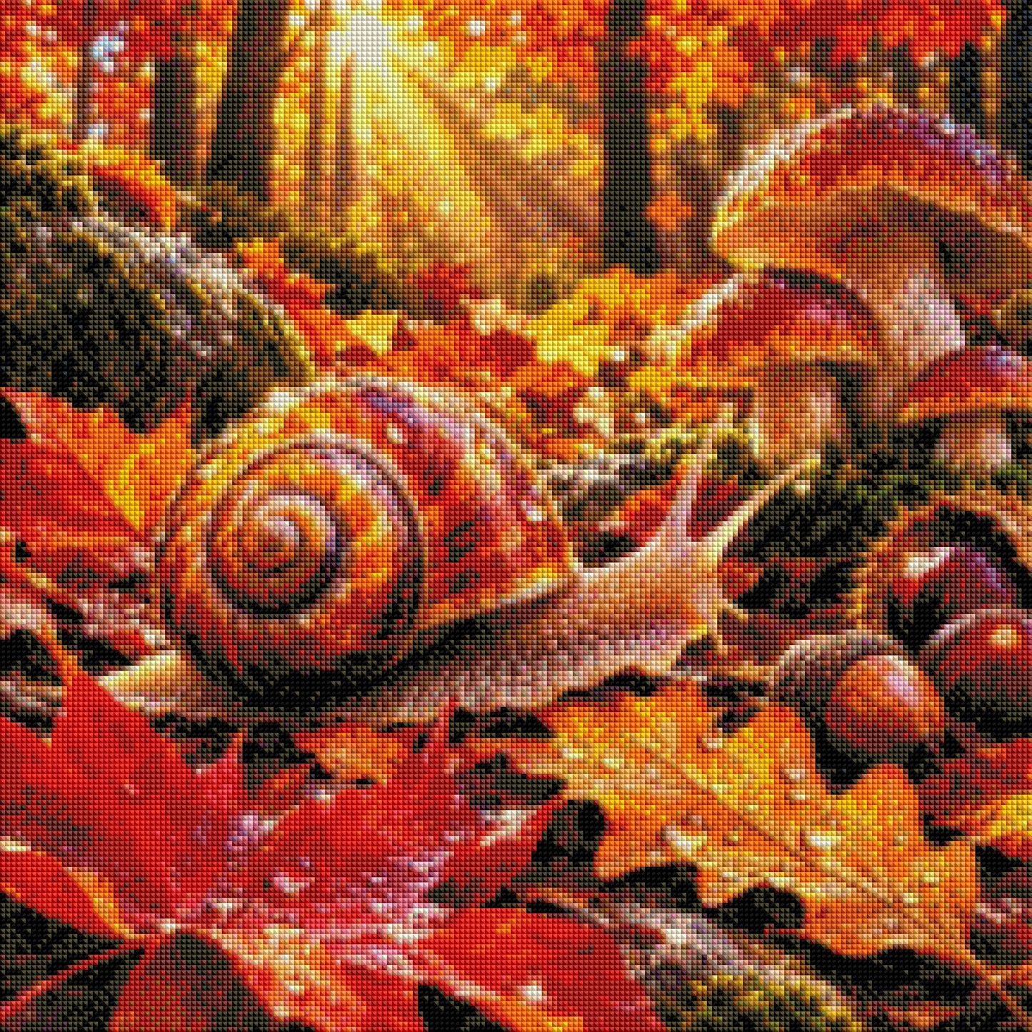Kleine Herbstwanderin  - Diamond Painting Kit | 50*50 cm | 90 DMC-Farben | Artwork by SK Moments