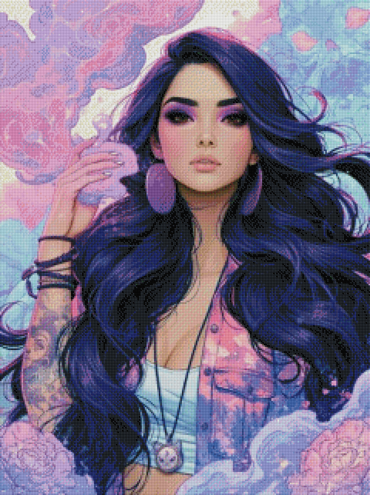 Amethystträume – Diamond Painting 60 × 80 cm