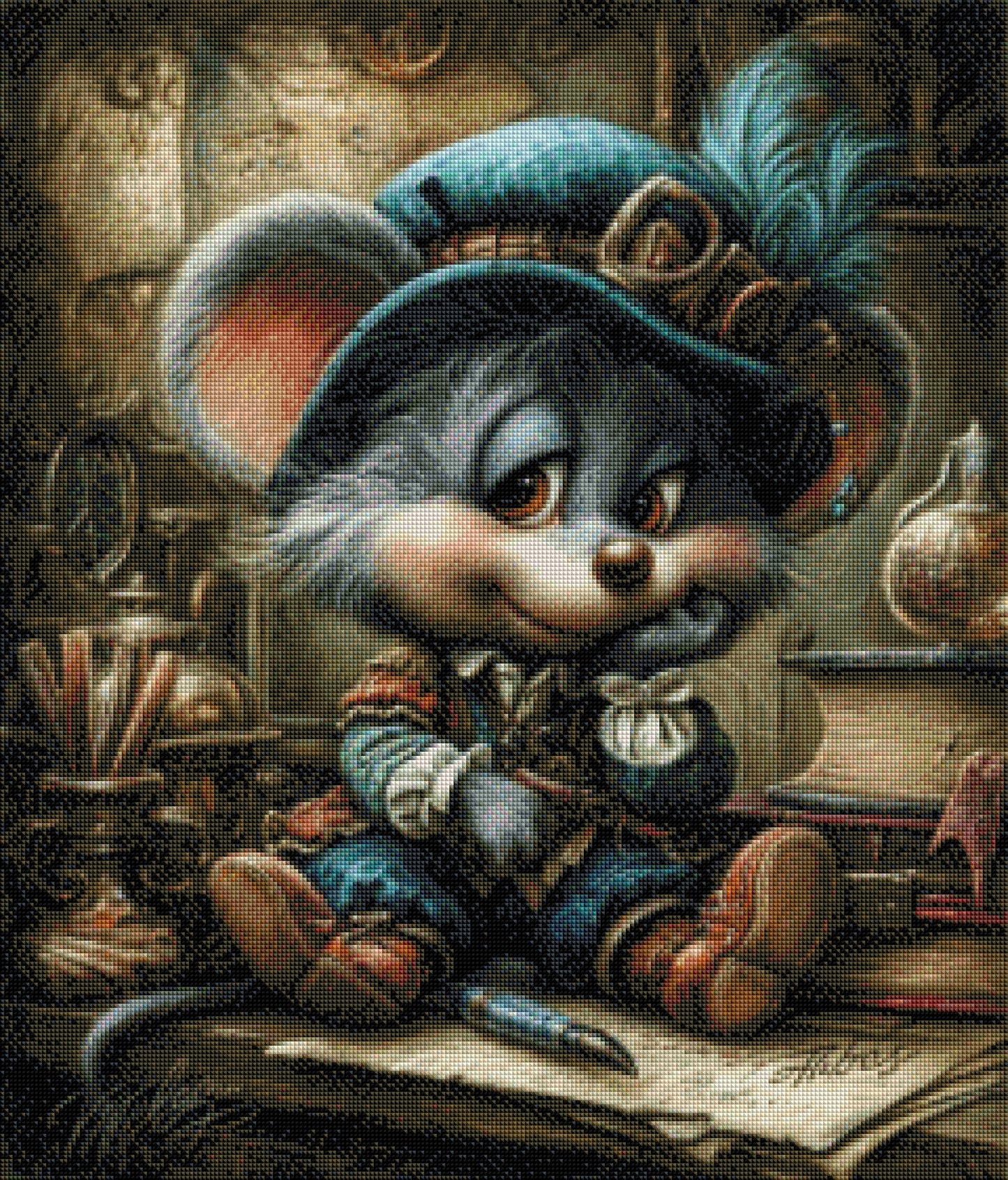Professor Pip - Diamond Painting Kit | 60*70 cm | 95 DMC-Farben | Artwork by Anny_Ai