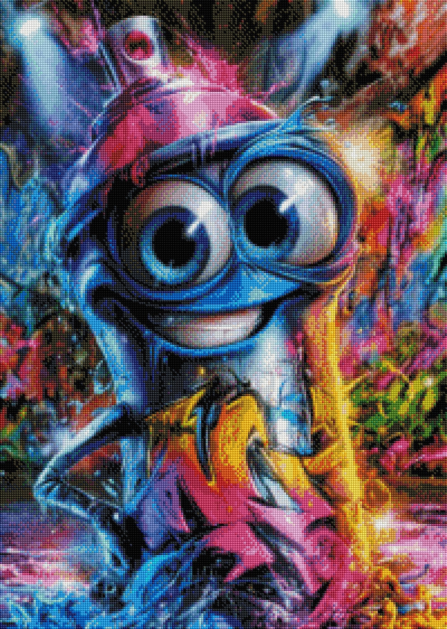 Farbexplosion - Diamond Painting Kit | 50*70 cm | 120 DMC-Farben | Artwork by Ray Spark