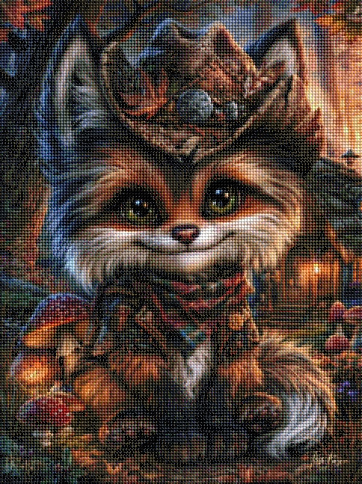 Finn im Zauberwald - Diamond Painting Kit | 60*80 cm | 100 DMC-Farben | Artwork by Anny_Ai