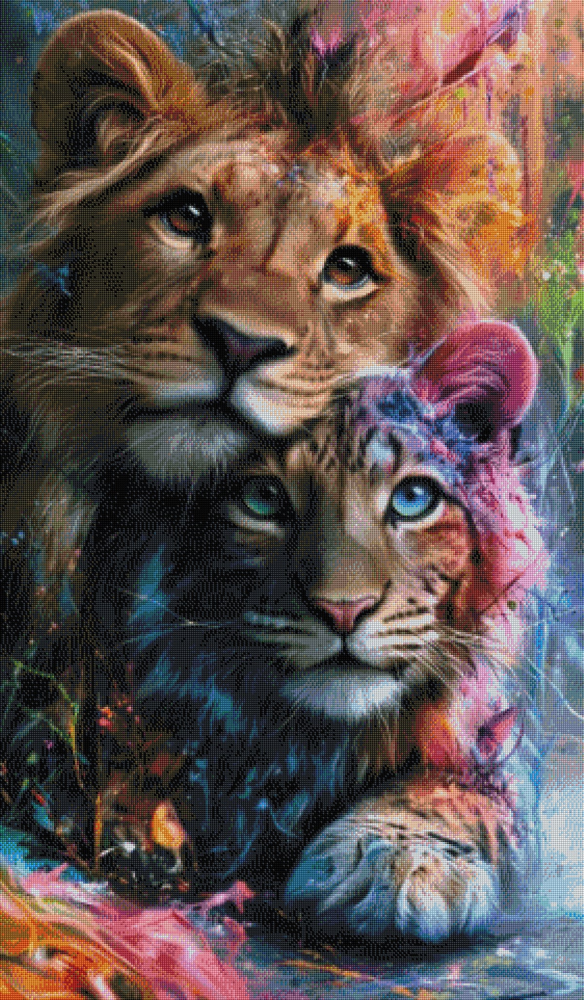 Seelen der Savanne – Diamond Painting 70 × 120 cm