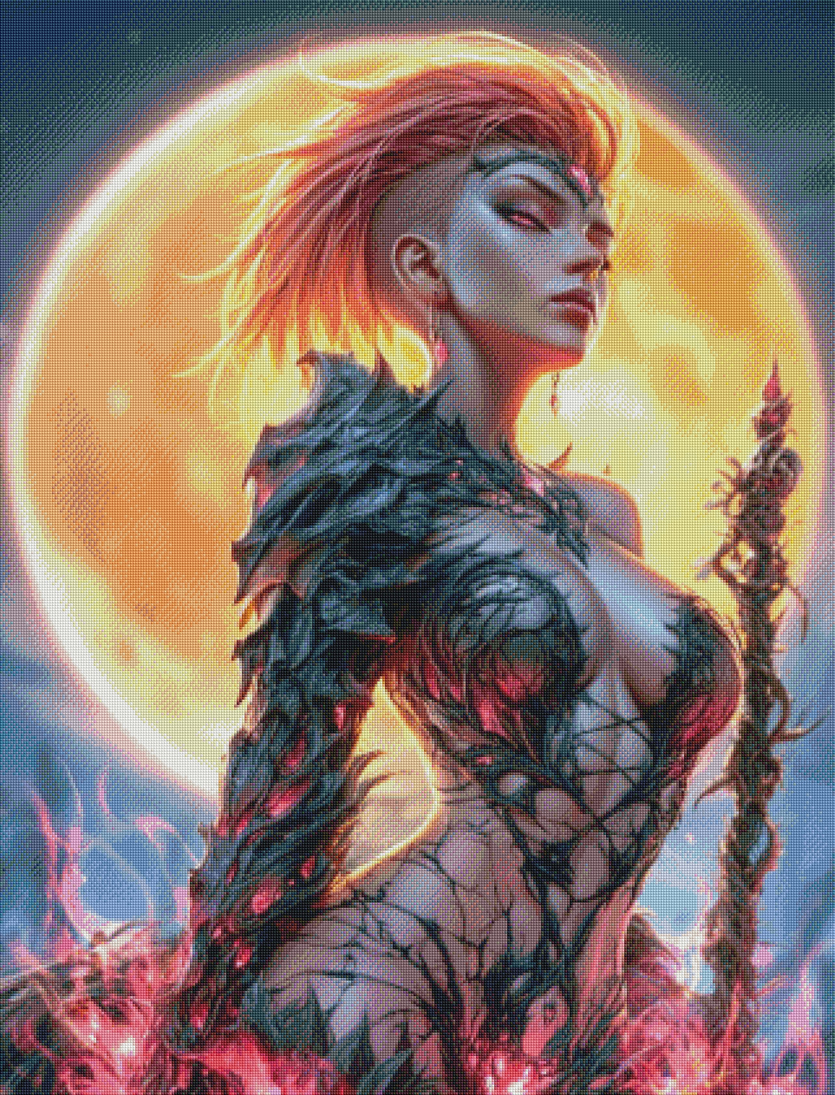 Mondglut – Diamond Painting 80 × 105 cm