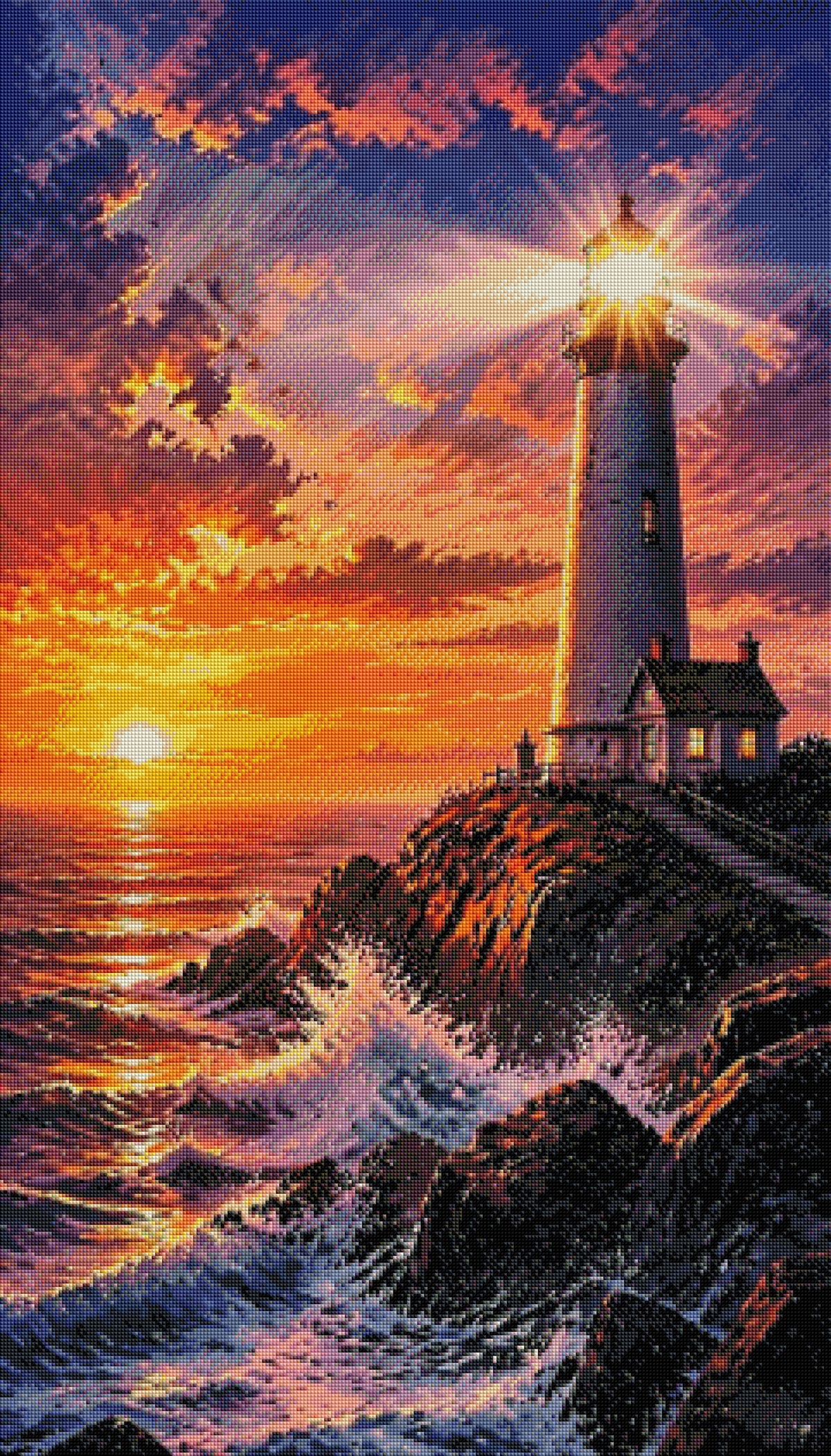 Das Licht am Horizont – Diamond Painting 60 × 105 cm