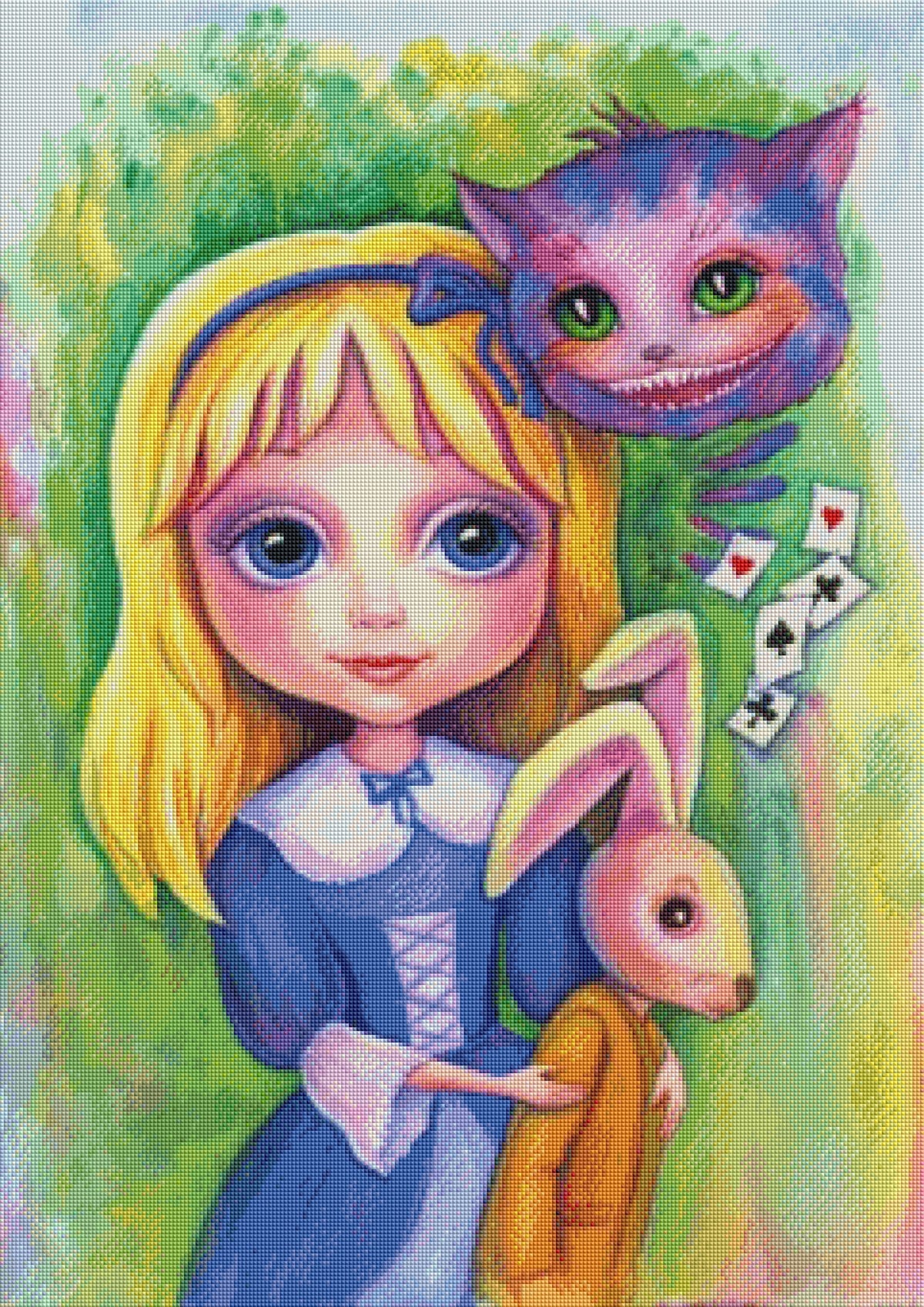 Alice im Wunderland – Julia Spiri | Diamond Painting 60 × 85 cm