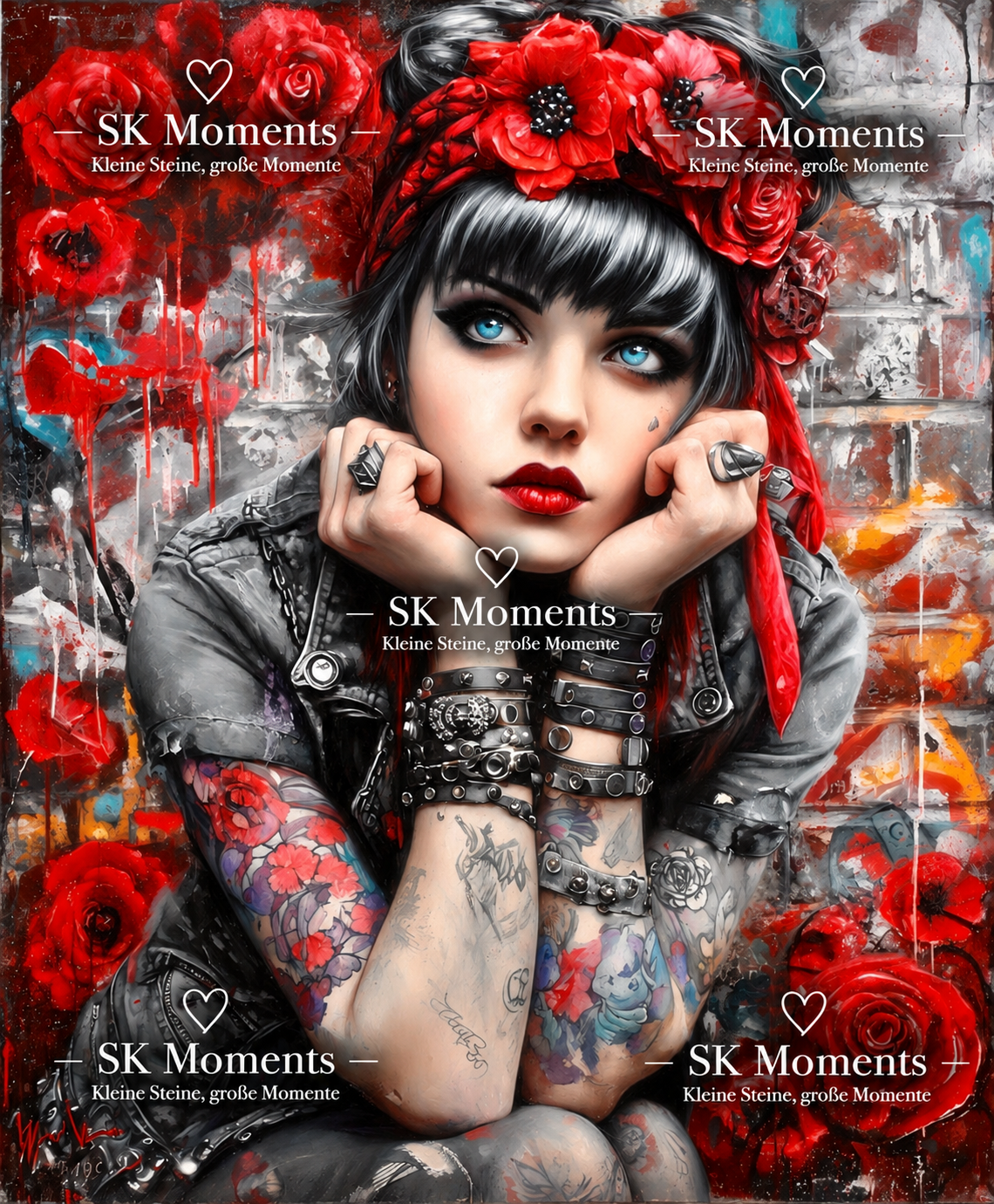 Blütenpoesie – Diamond Painting mit SK Moments Wasserzeichen