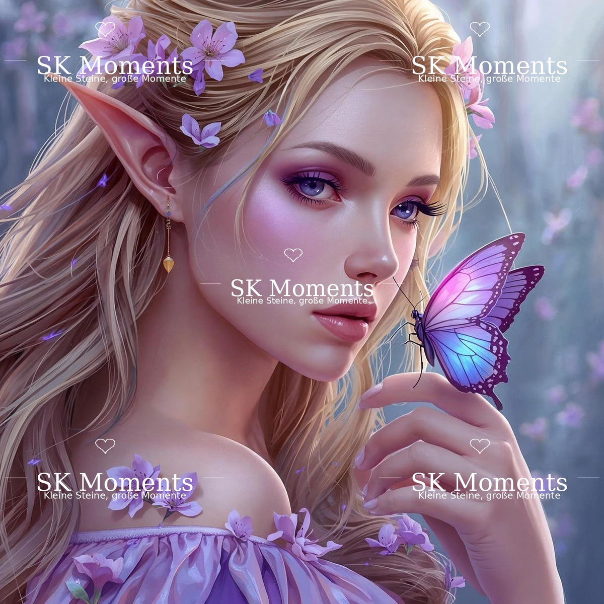 Elbin Mara – Diamond Painting 60 × 60 cm mit SK Moments Wasserzeichen