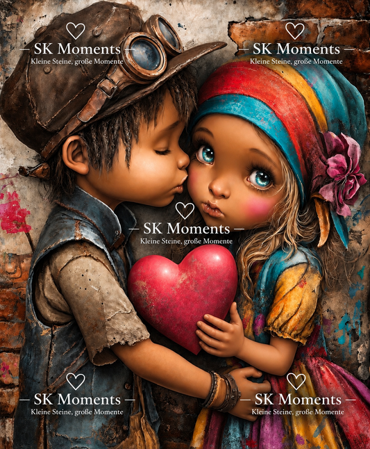 Herzenskuss – Diamond Painting mit SK Moments Wasserzeichen