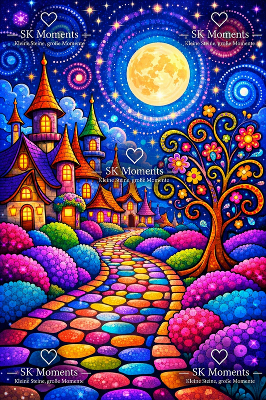 Mondzauber im Farbenland – Diamond Painting – SK Moments