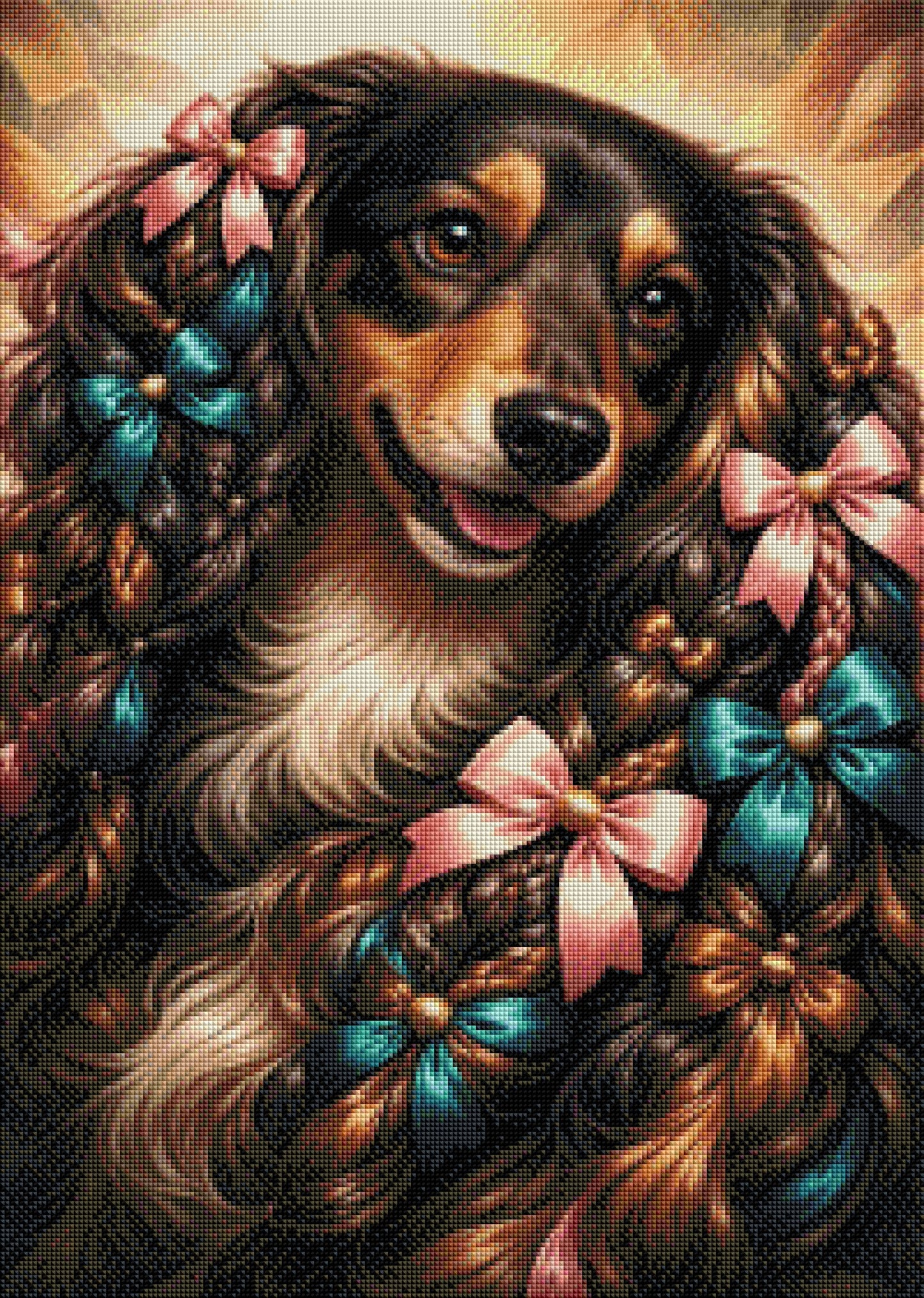 Pretty Daisy - Diamond Painting Kit - AI Artwork by Planetenparty 50x70cm (eckige Steine)
