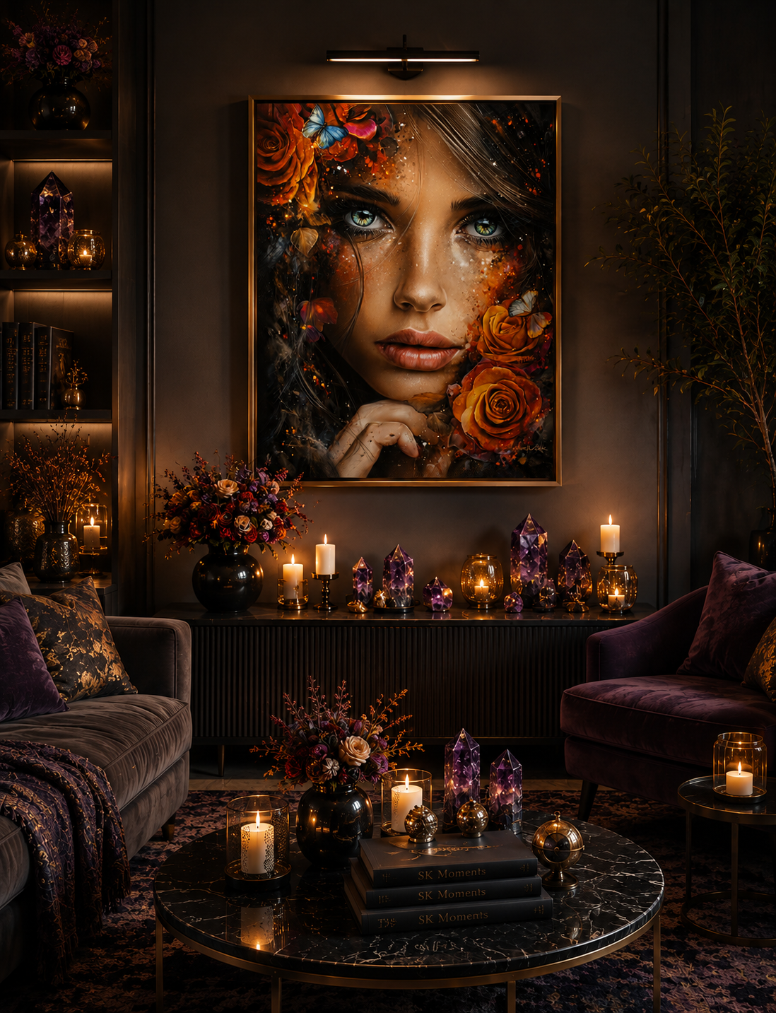 Herbstrosen - Diamond Painting Kit | 50*65 cm | 130 DMC-Farben | Artwork by Anny_Ai