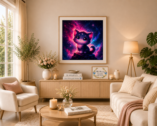 Moonpaw - Diamond Painting Kit | 50*50 cm | 64 DMC colors | Artwork by tiki_DIAMONDS.ai