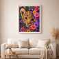 Kleiner Leopardentraum - Diamond Painting Kit - Artwork by tiki_DIAMONDS.ai 50x65 cm (eckige Steine)