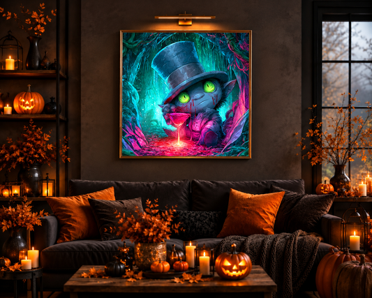 Der mystische Kobold - Diamond Painting Kit | 60*60 cm | 75 DMC-Farben | Artwork by shiny_unicorn.ai