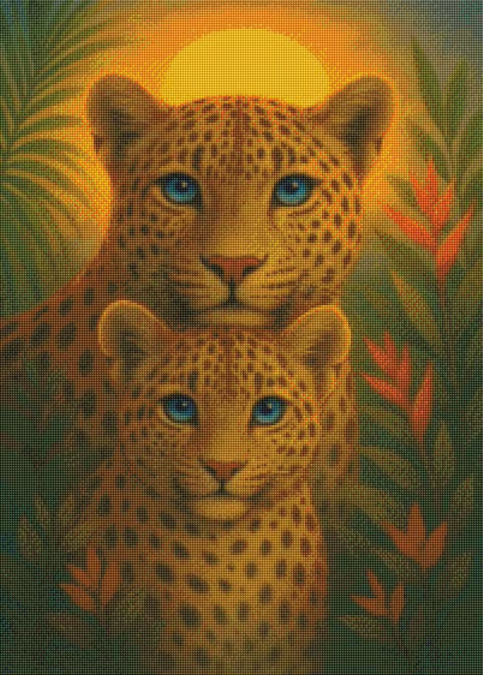 Liora und Naru - Die Wächter des Lichts Sommerbild - Diamond Painting Kit - AI Artwork by SK Moments 50x70cm (eckige Steine)