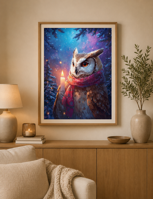 Nachtwache im Winterglanz - Diamond Painting Kit - Artwork by Tina Diamonds