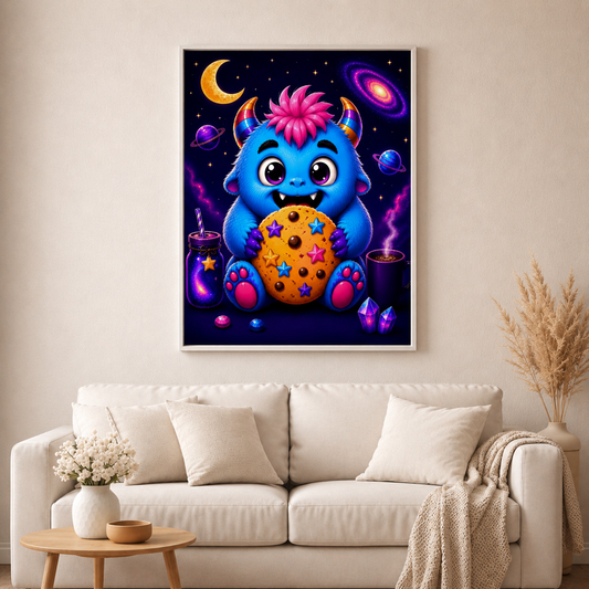 Kosmischer Kekszauber - Diamond Painting Kit - AI Artwork by SK Moments 50x60cm (eckige Steine)