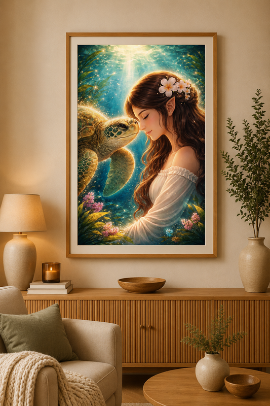 Sea Whisper 60x90cm Square Drills - Diamond Painting Kit - Artwork by Farbenzauberwelt