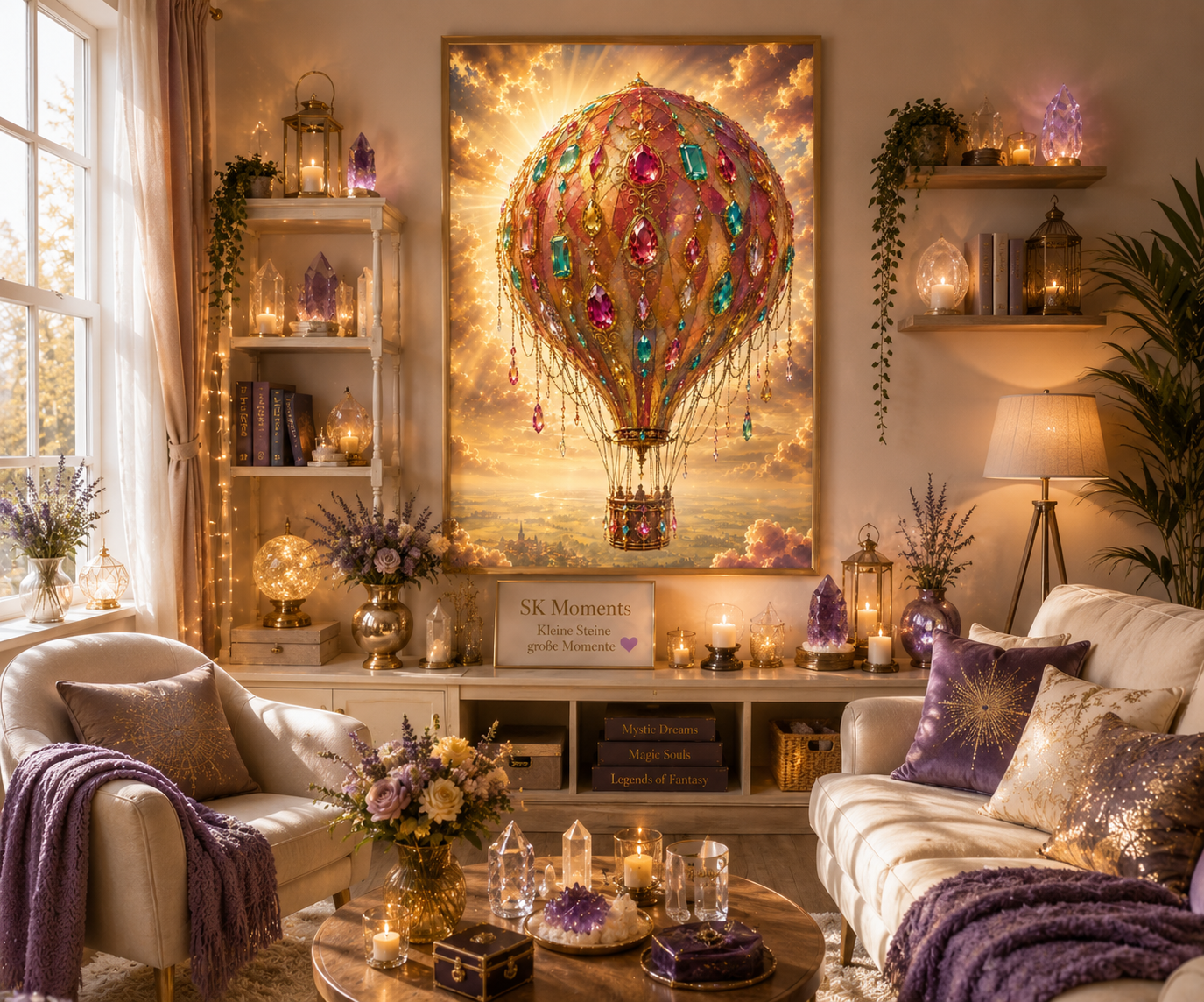 Juwelen der Lüfte  - Diamond Painting Kit | 60*90 cm | 95 DMC-Farben | Artwork by Glitzerpause.Ai
