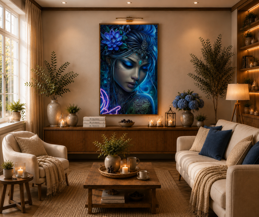 Saphirseele  - Diamond Painting Kit | 60*90 cm | 120 DMC-Farben | Artwork by Anny_Ai