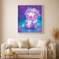 Blütenzauber Schweinchen mit 99 Farben - Diamond Painting Kit -  Artwork by shiny_unicorn.ai 70x70cm (eckige Steine)