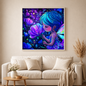 Flüstern der Nachtblüten mit 120 Farben - Diamond Painting Kit -  Artwork by shiny_unicorn.ai 80x80cm (eckige Steine)