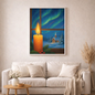 Winterlicht am Fenster- Diamond Painting Kit - AI Artwork by SK Moments 60x80cm (eckige Steine)