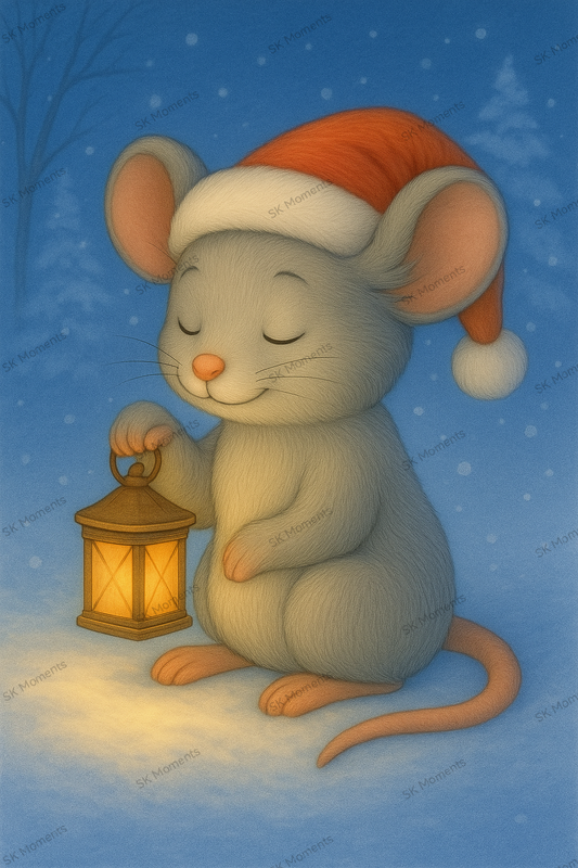 Milas Jahreszeitenzauber Winterbild (60x80 cm, eckige Harzsteine)