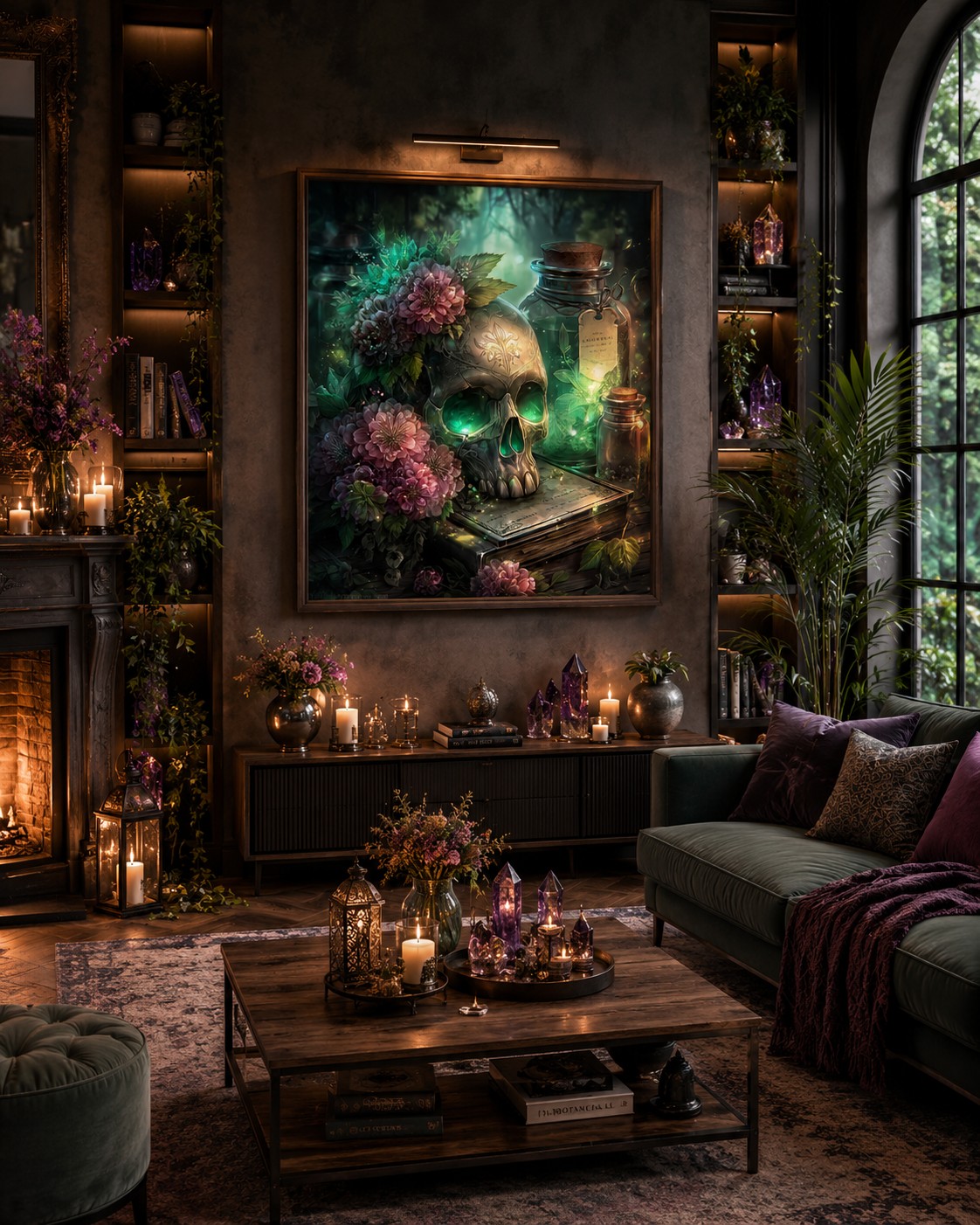 Flora Mortis  - Diamond Painting Kit | 60*75 cm | 120 DMC-Farben | Artwork by Anny_Ai