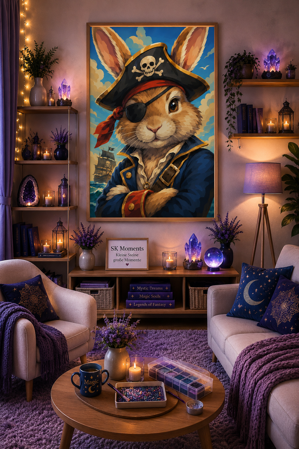 Käpt'n Langohr Diamond Painting Kit | 60*90 cm | 140 DMC-Farben | Artwork by Planetenparty