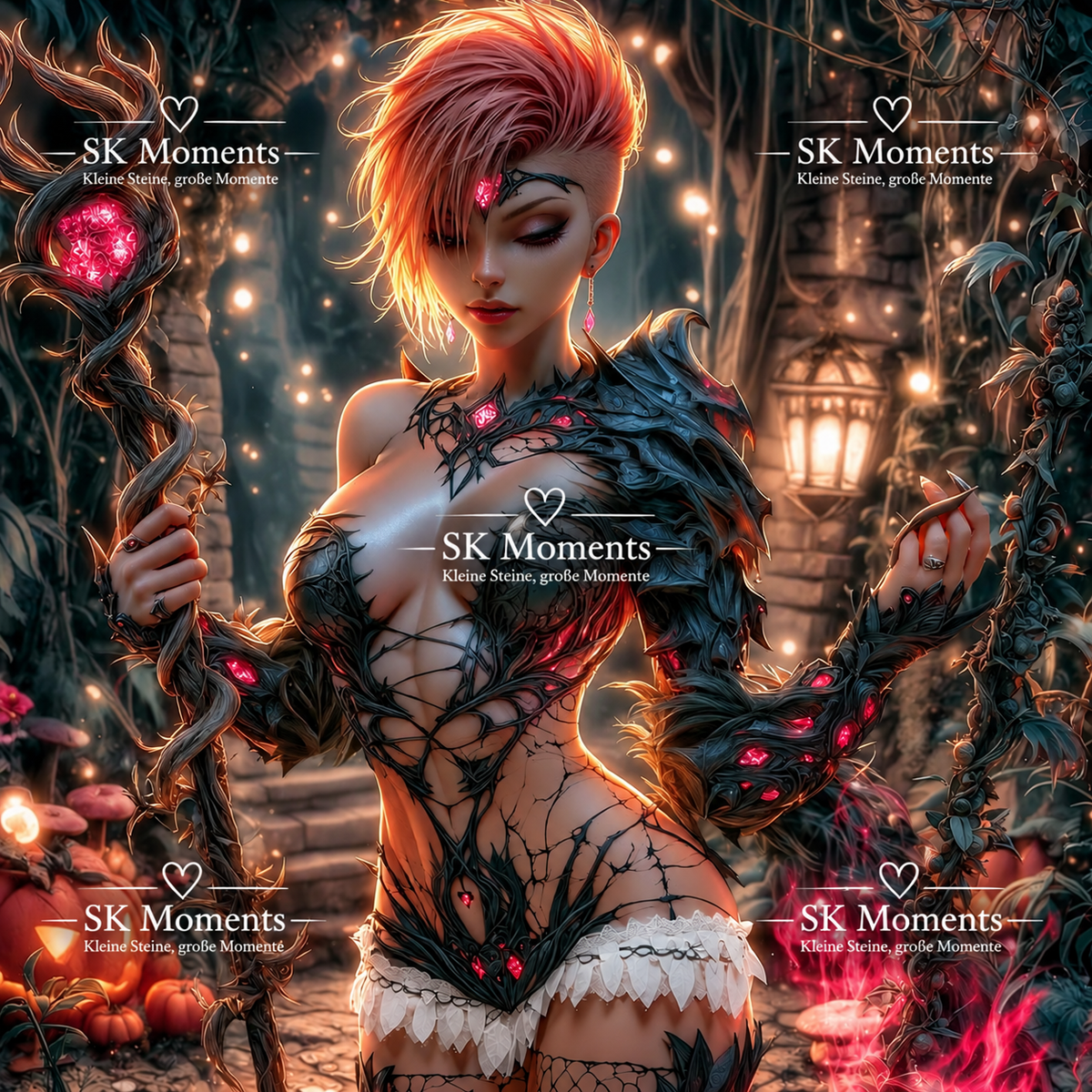 Schattenblüte – Diamond Painting 80 × 80 cm