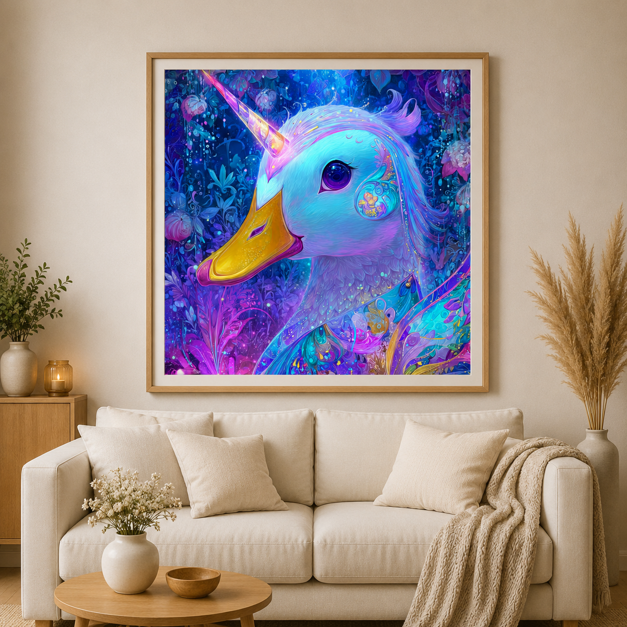 Das Einhorn-Entlein - Diamond Painting Kit - Artwork by shiny_unicorn.ai