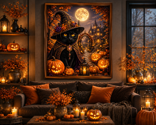 Mondlicht & Hexenzauber  - Diamond Painting Kit | 70*87 cm | 121 DMC-Farben | Artwork by SK Moments
