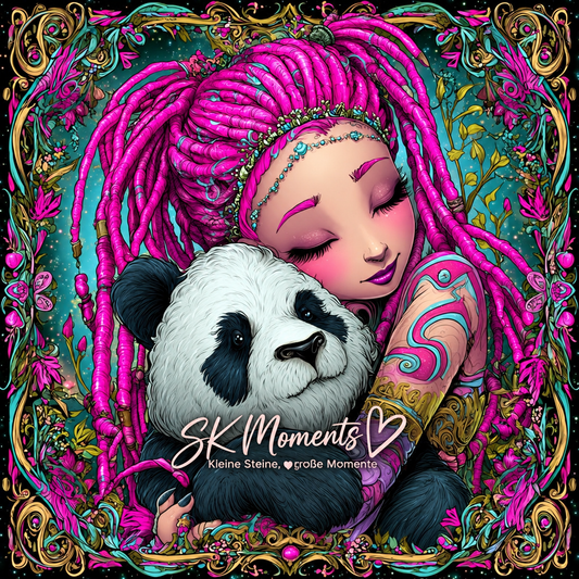 Pandas Traum – Diamond Painting 70 × 70 cm