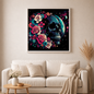 Blüten der Ewigkeit mit 100 Farben - Diamond Painting Kit - AI Artwork by Silvia-ki 80x80cm (eckige Steine)